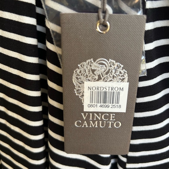 NWT Vince Camuto B&W Striped Dress Petite XS - Picture 7 of 12